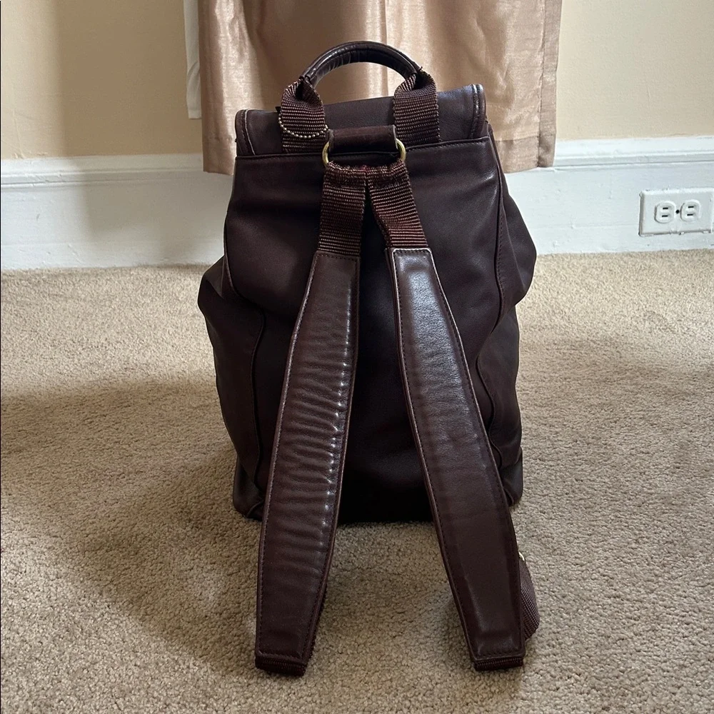 Coach Brown Leather Backpack - Picture 8 of 17